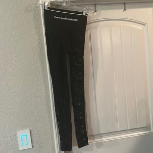 Women's New Sexy Hollow Tight
Trousers Print Patchwork Leggings Zipper